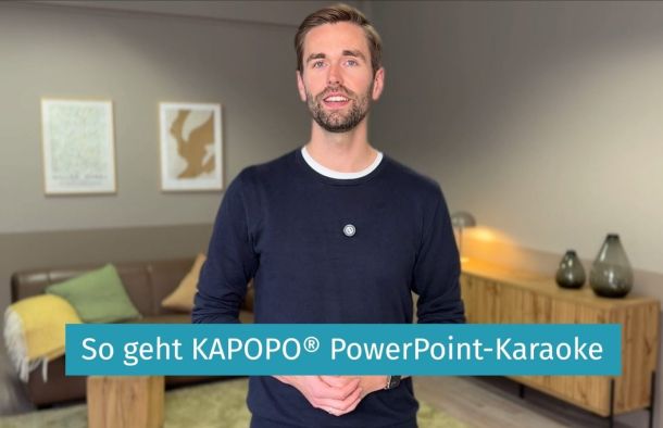 Neu bei KAPOPO: Der digitale Spielleiter erklärt PowerPoint-Karaoke