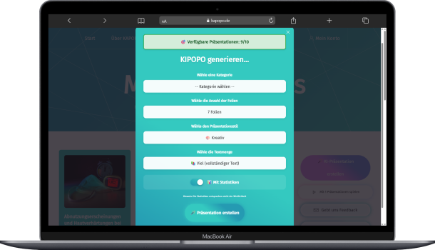KI-generierte PowerPoint-Karaoke-Präsentationen mit KIPOPO